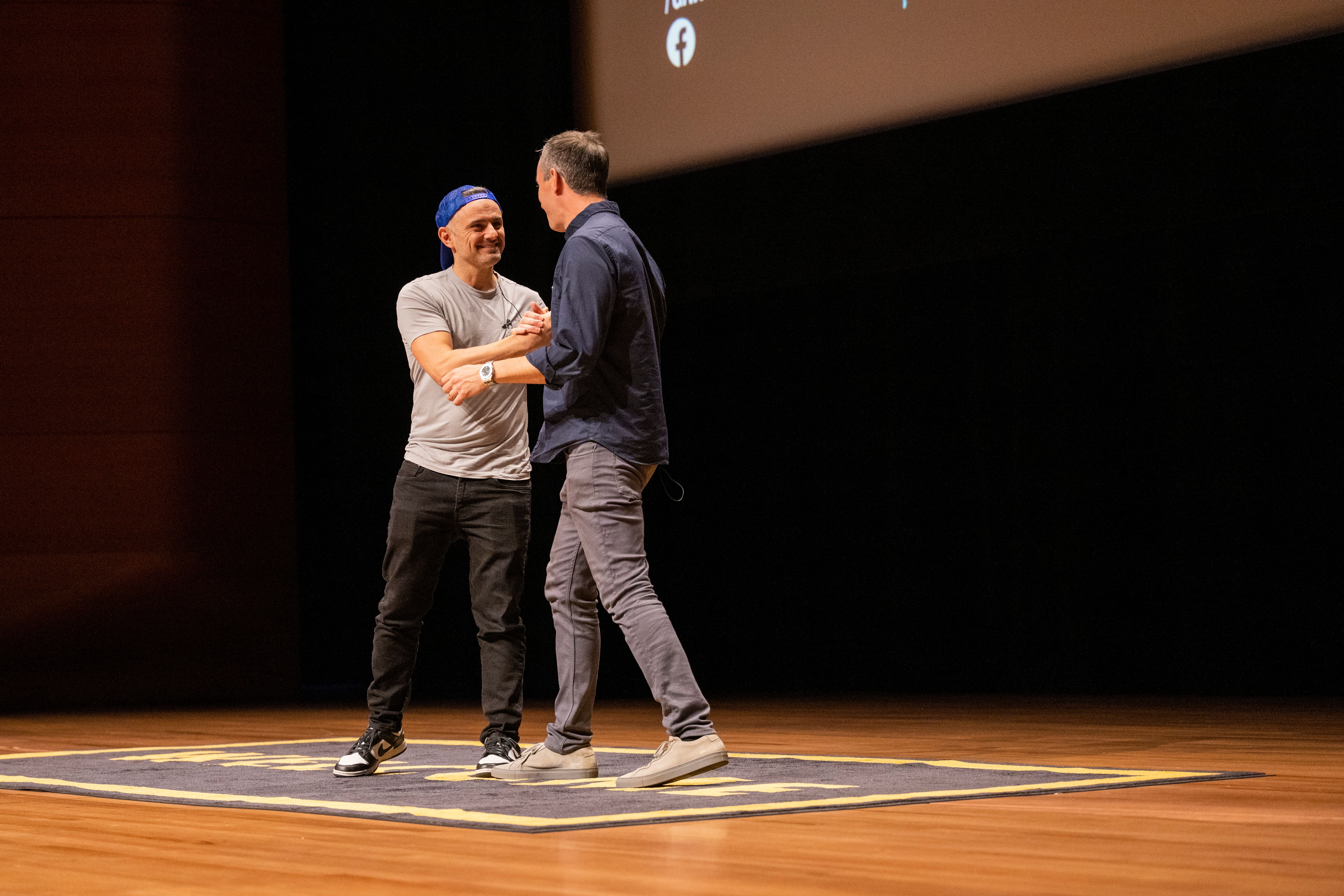 Gary Vaynerchuk and Will Guidara onstage at Welcome