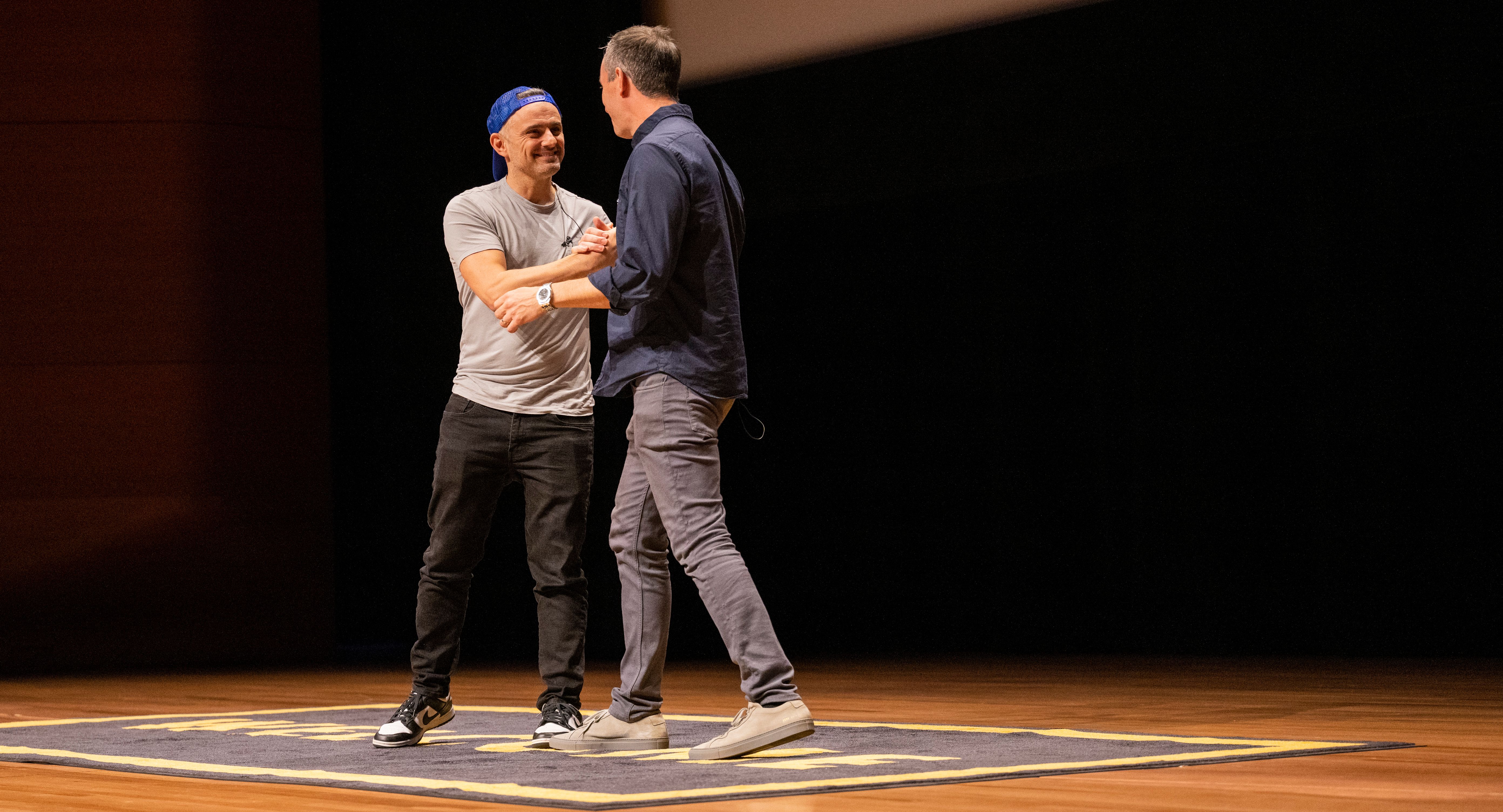 Gary Vaynerchuk and Will Guidara onstage at Welcome