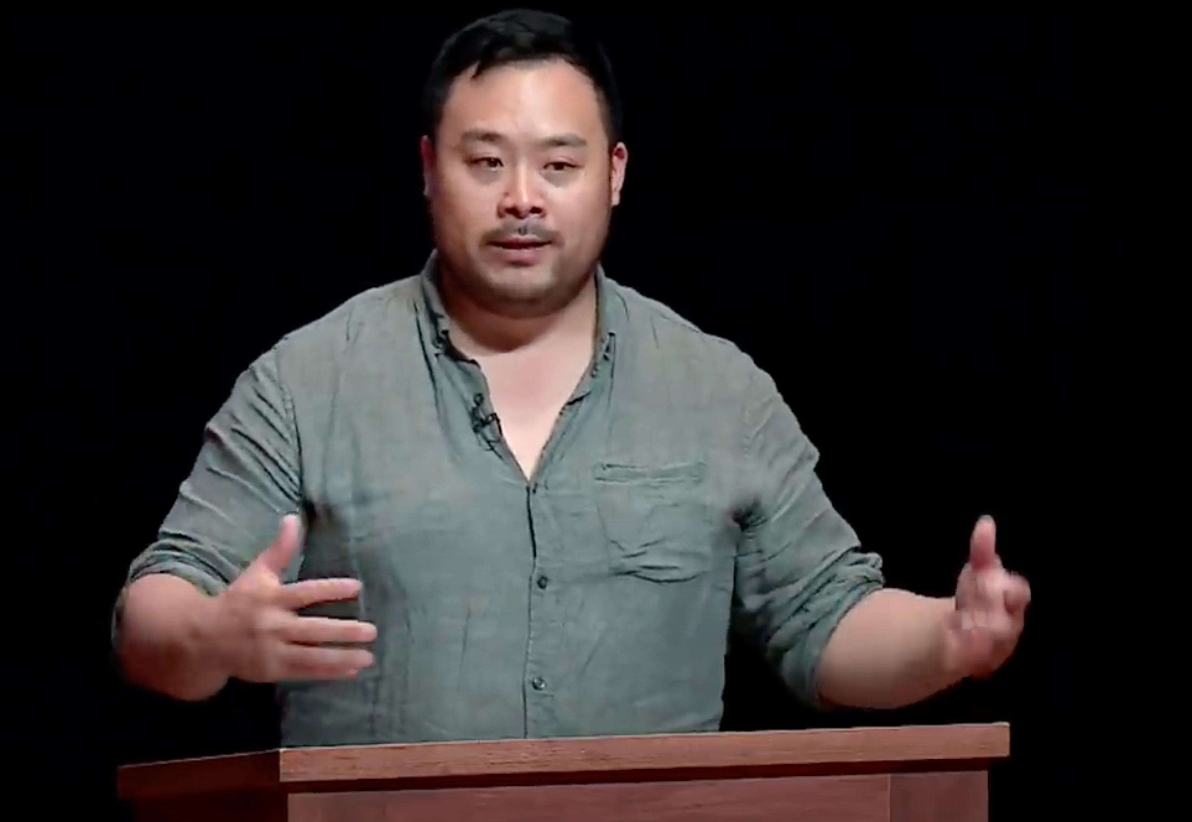 David Chang onstage at Welcome
