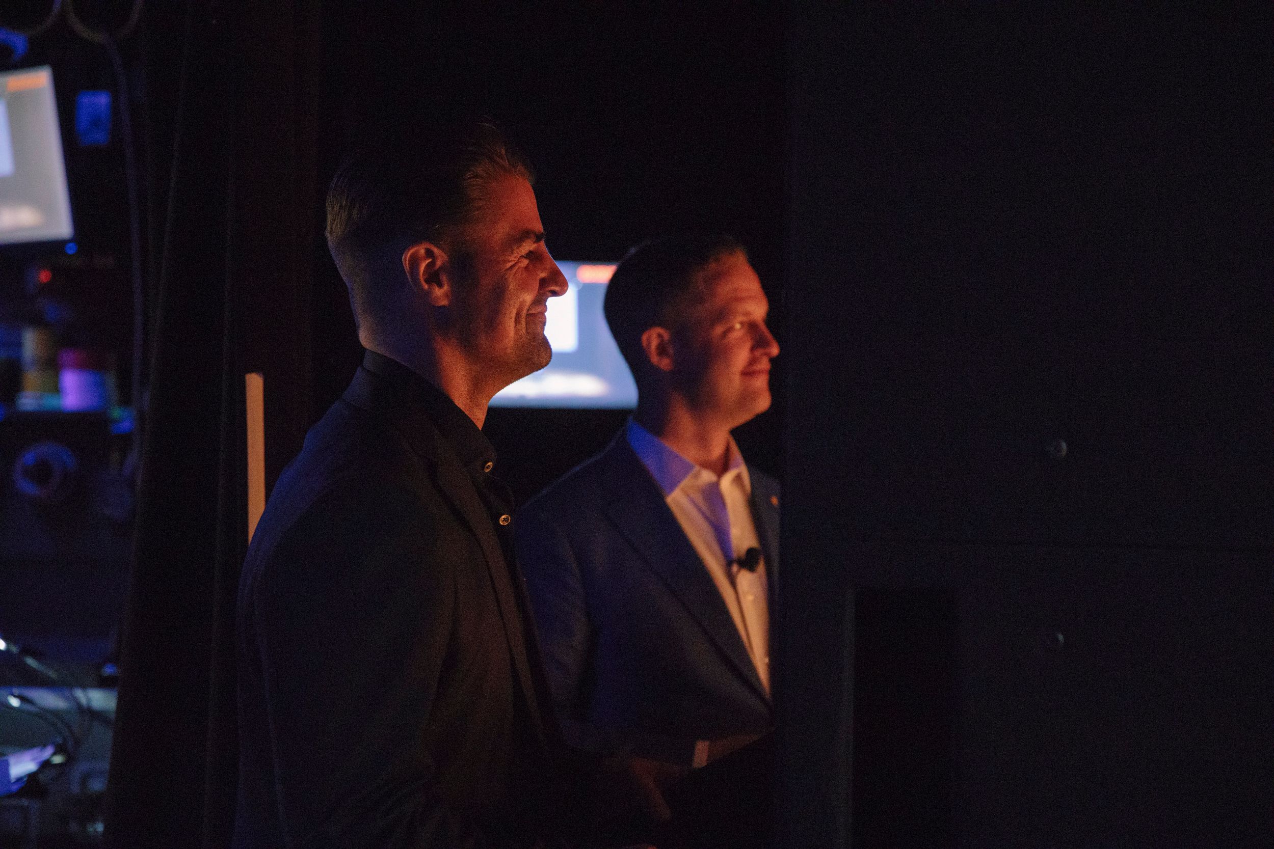 Kevin Boehm and Anthony Rudolf backstage at Welcome