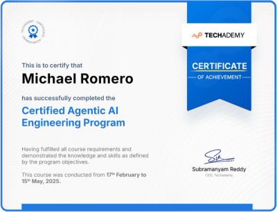 A Project Management Professional certificate issued by the Project Management Institute.