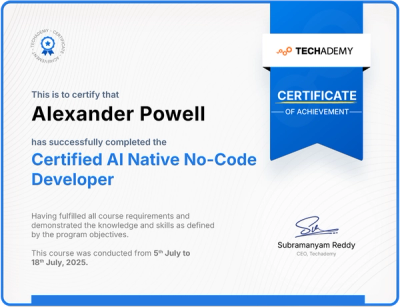 A Project Management Professional certificate issued by the Project Management Institute.