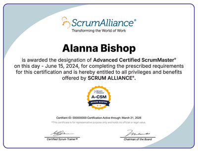 A Project Management Professional certificate issued by the Project Management Institute.