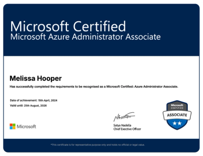 A Project Management Professional certificate issued by the Project Management Institute.
