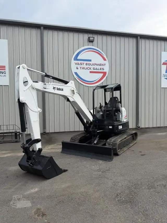 CAT mini excavators on the equipment lot