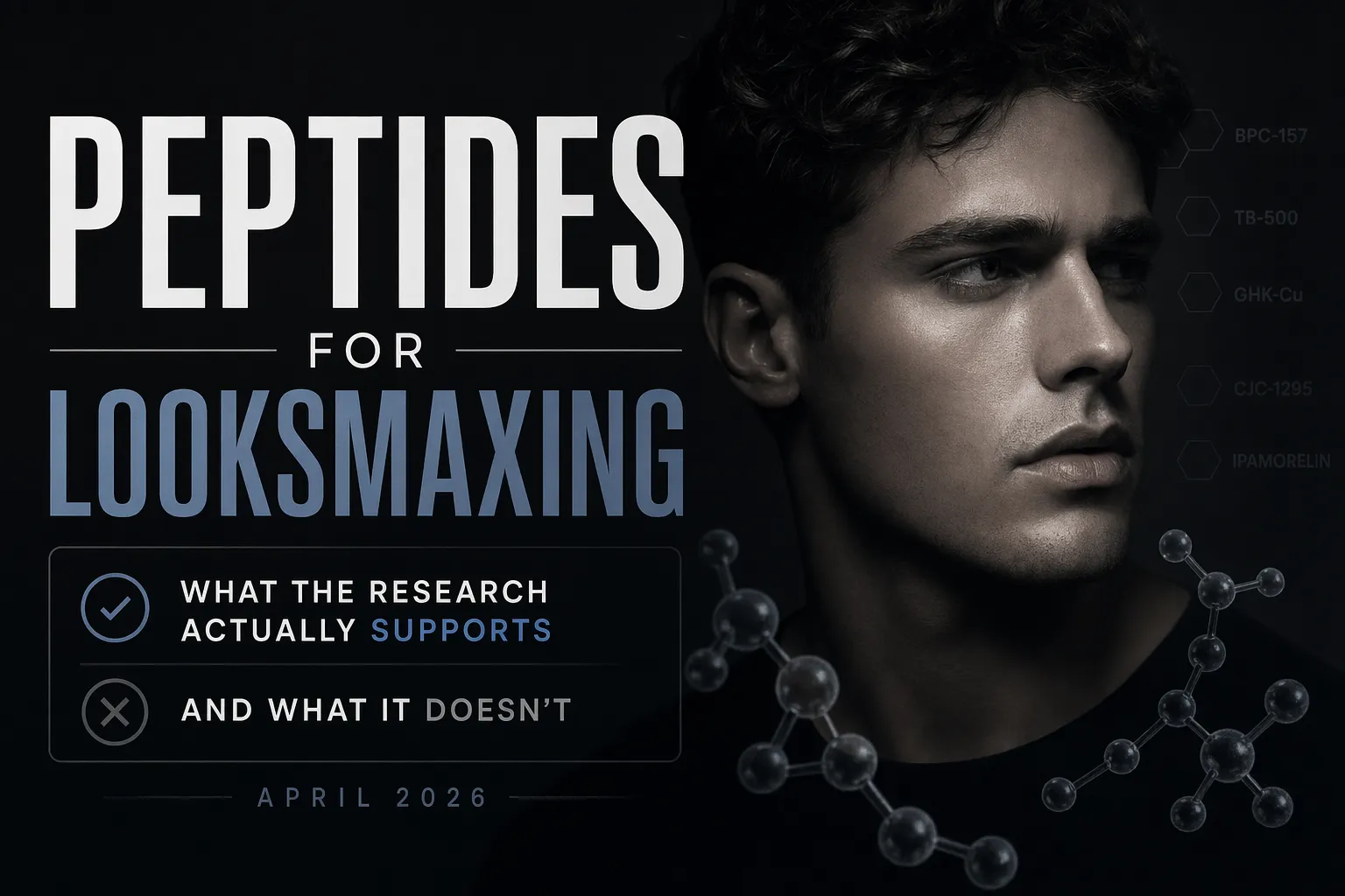 Peptides for Looksmaxing: What the Research Actually Supports and What It Doesn't (April 2026)