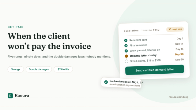 The Unpaid Invoice Escalation Ladder: What to Do When a Client Won't Pay