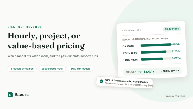 Hourly vs Project vs Value-Based Pricing: Choosing the Freelance Pricing Model That Fits the Work