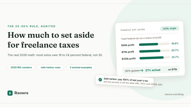 The 25-30% Rule: How Much to Set Aside for Freelance Taxes in 2026