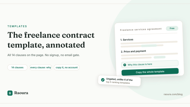 Freelance Contract Template: Annotated, Complete, and Actually Free