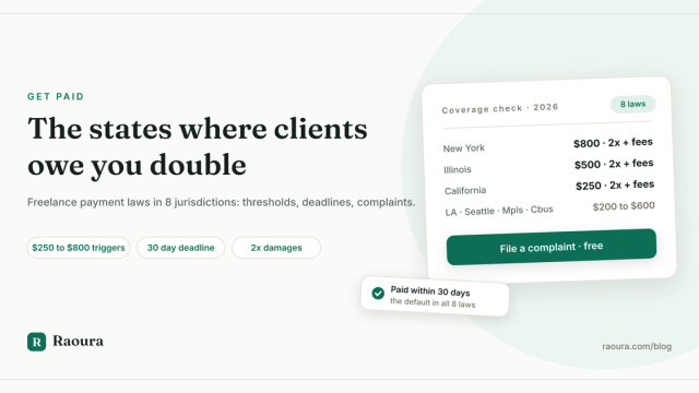 Freelance Payment Laws by State: Where the Law Now Collects for You (2026)