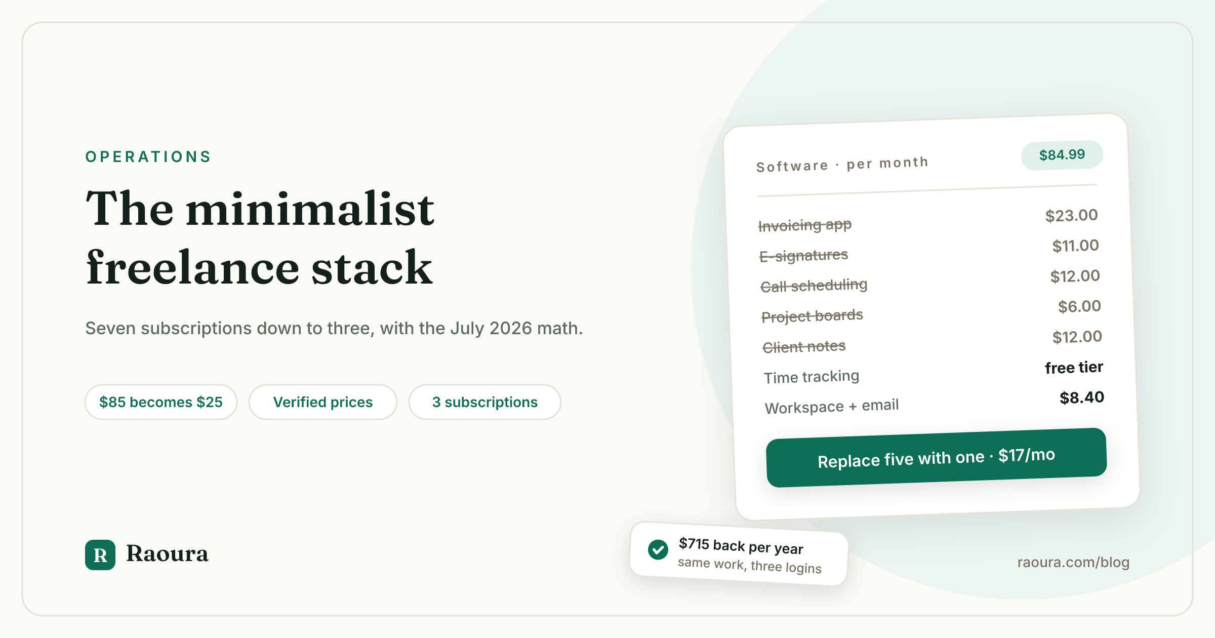 The Minimalist Freelance Stack: Replacing 7 Tools With 3