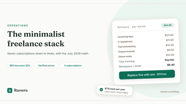 The Minimalist Freelance Stack: Replacing 7 Tools With 3