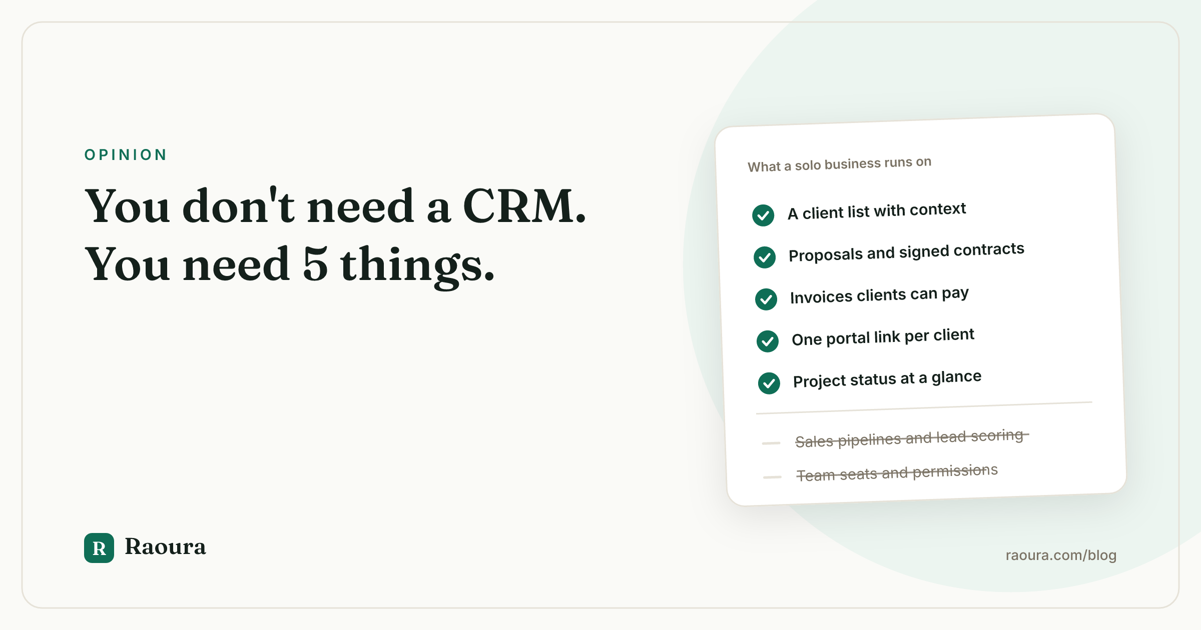 You Don't Need a CRM. You Need These 5 Things.