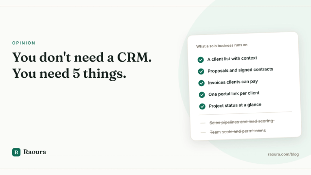 You Don't Need a CRM. You Need These 5 Things.