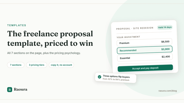 Freelance Proposal Template (With the Pricing Psychology)