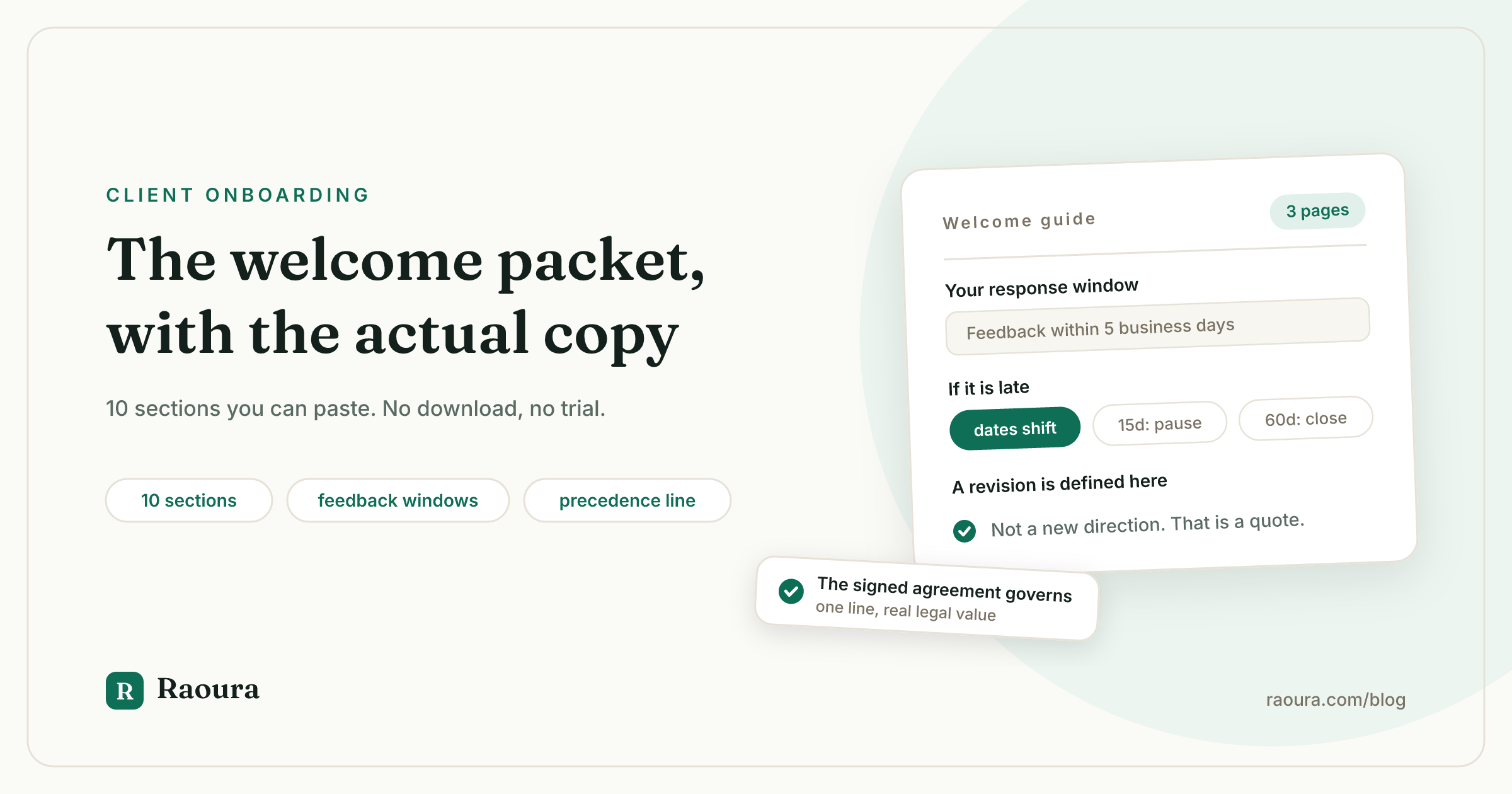 The Client Welcome Packet: 10 Sections, With the Actual Copy