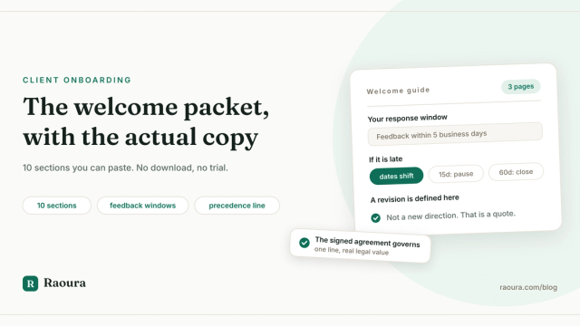 The Client Welcome Packet: 10 Sections, With the Actual Copy