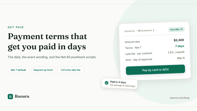 Freelance Payment Terms That Get You Paid in Days, Not Months