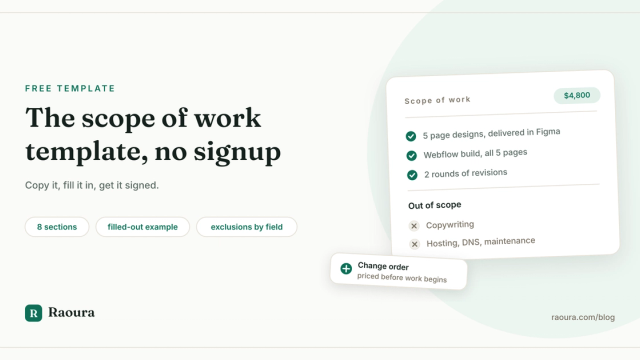 Scope of Work Template for Freelancers (Copy-Paste, No Signup)
