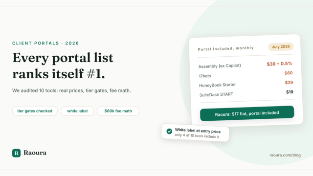 The Best Client Portal Software for Freelancers in 2026: 10 Tools Audited, No Vendor Spin