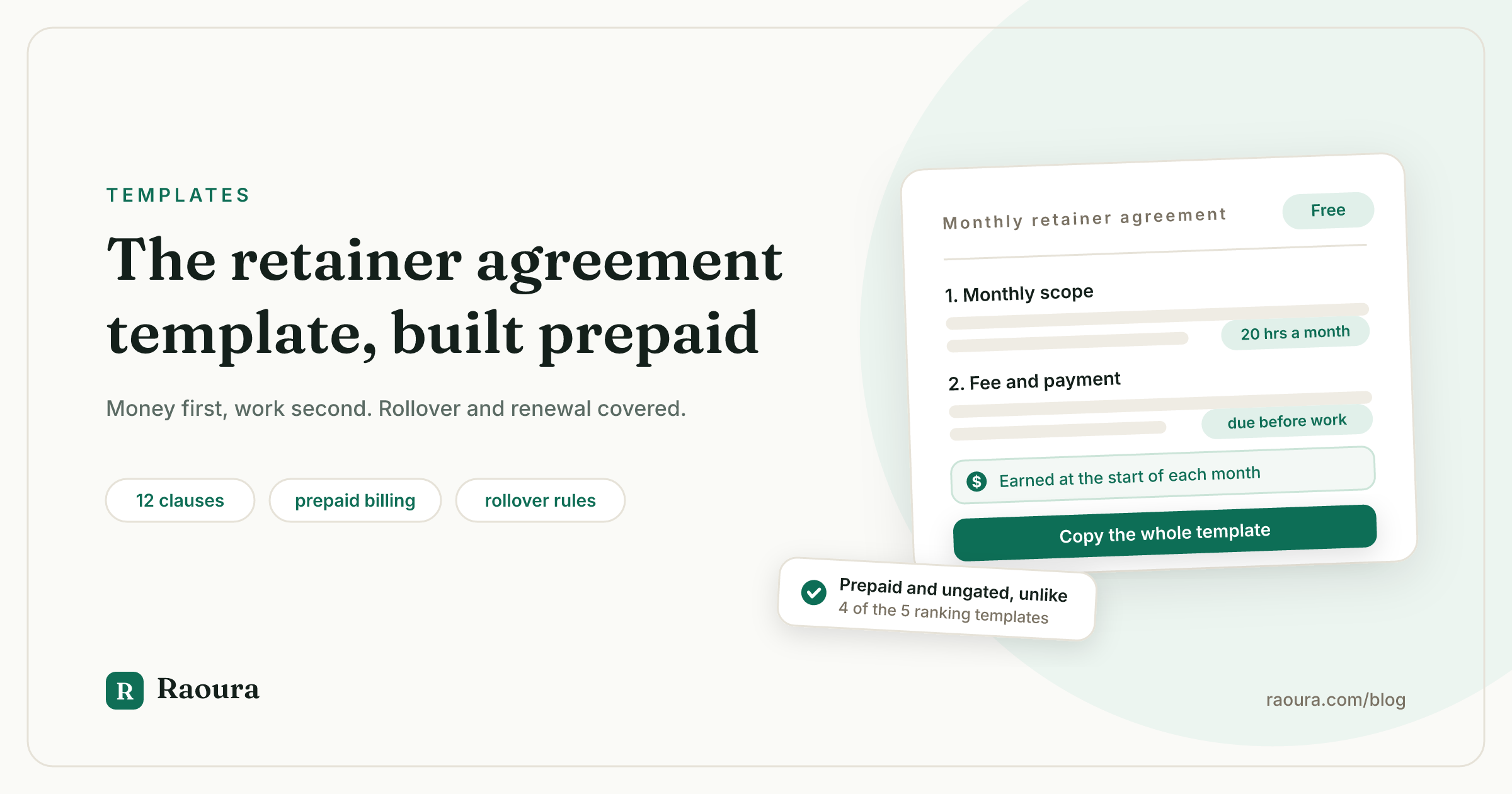 Freelance Retainer Agreement Template: The Prepaid Version, Annotated