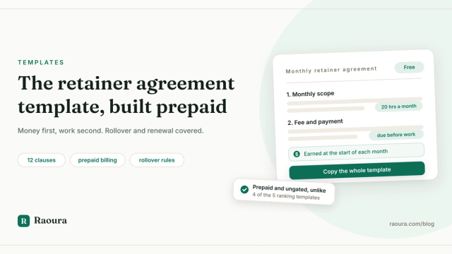 Freelance Retainer Agreement Template: The Prepaid Version, Annotated