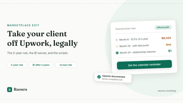 How to Move Upwork Clients to Direct Contracts, Legally: The 2-Year Rule, the $1 Secret, and the Scripts