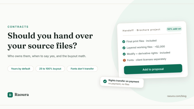 Should You Hand Over Source Files? What Clients Own, What You Keep, and What to Charge