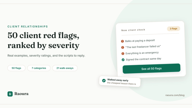 The Client Red Flags Database: 50 Real Warning Signs, Ranked by Severity