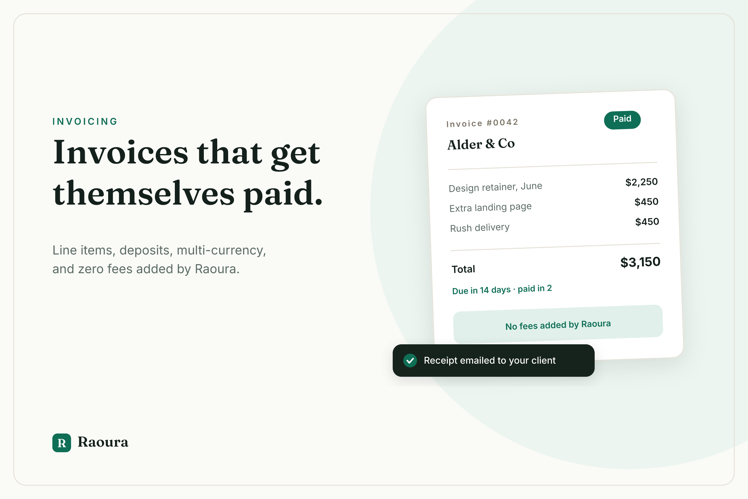 Invoice in minutes, get paid without chasing