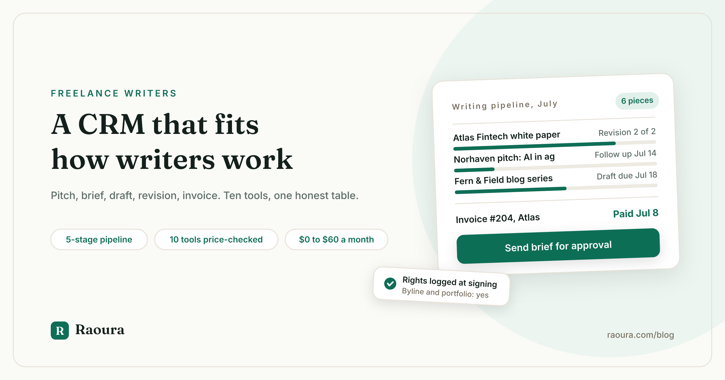 CRM for Freelance Writers: A Pipeline That Fits How Writing Actually Works