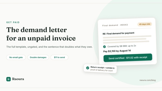 Demand Letter for an Unpaid Invoice: Free Template (No Email Gate)