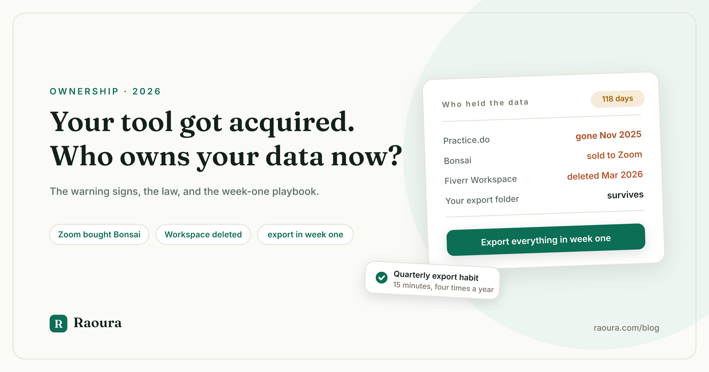 What Happens to Your Data When Your Freelance Tool Gets Acquired