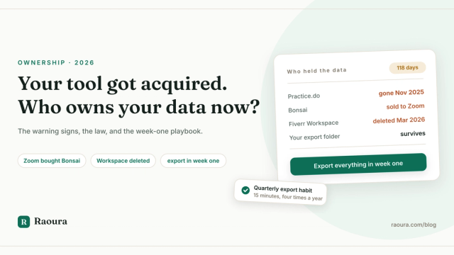 What Happens to Your Data When Your Freelance Tool Gets Acquired