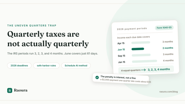 Quarterly Estimated Taxes for Freelancers (And the Uneven Quarters Trap)