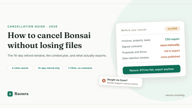 How to Cancel Bonsai (And What the Free Limited Plan Keeps)