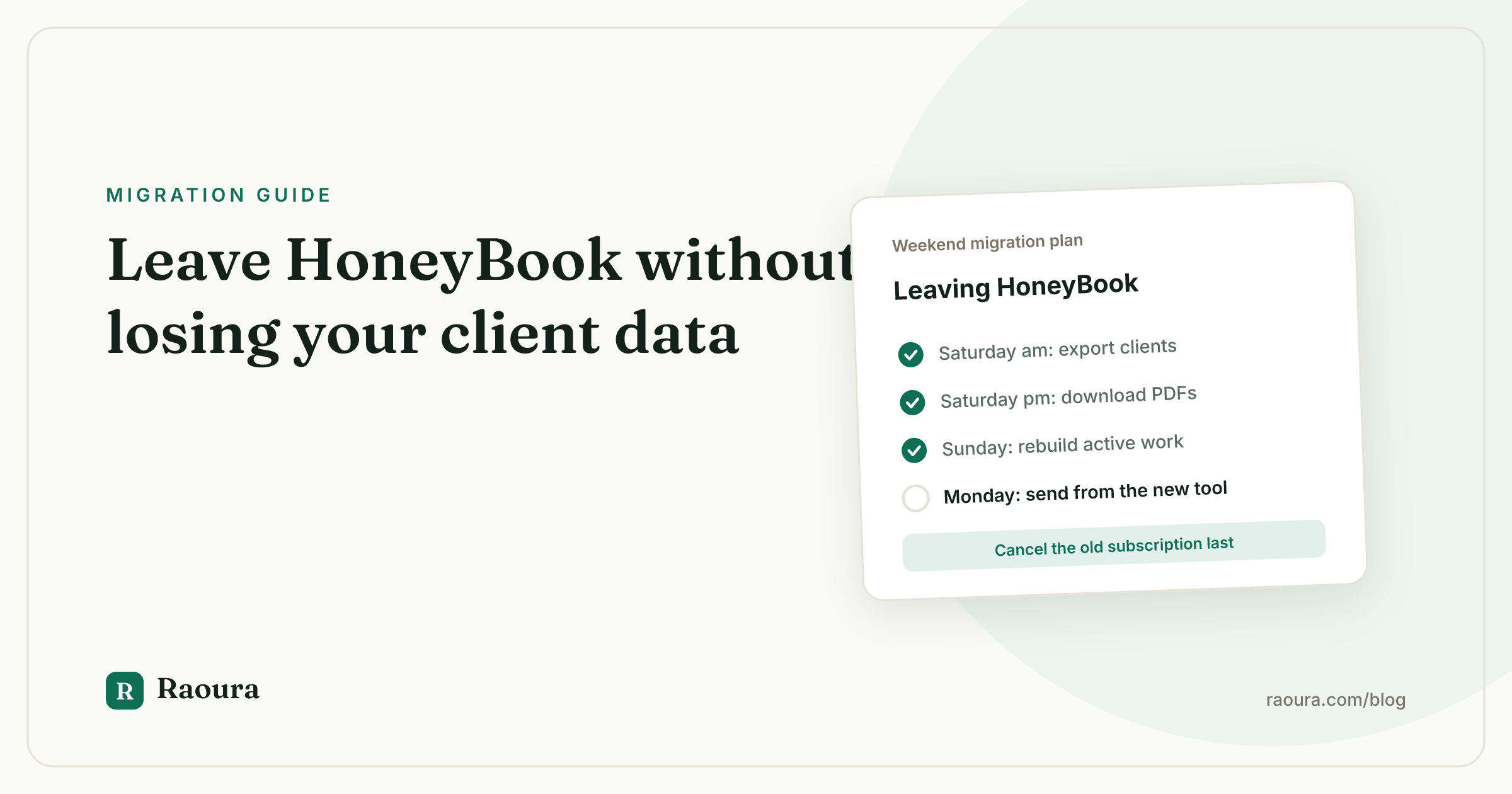 How to Leave HoneyBook Without Losing Your Client Data (Weekend Migration Guide)