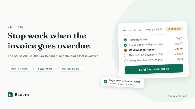 The Pause Clause: How to Stop Work When an Invoice Goes Overdue