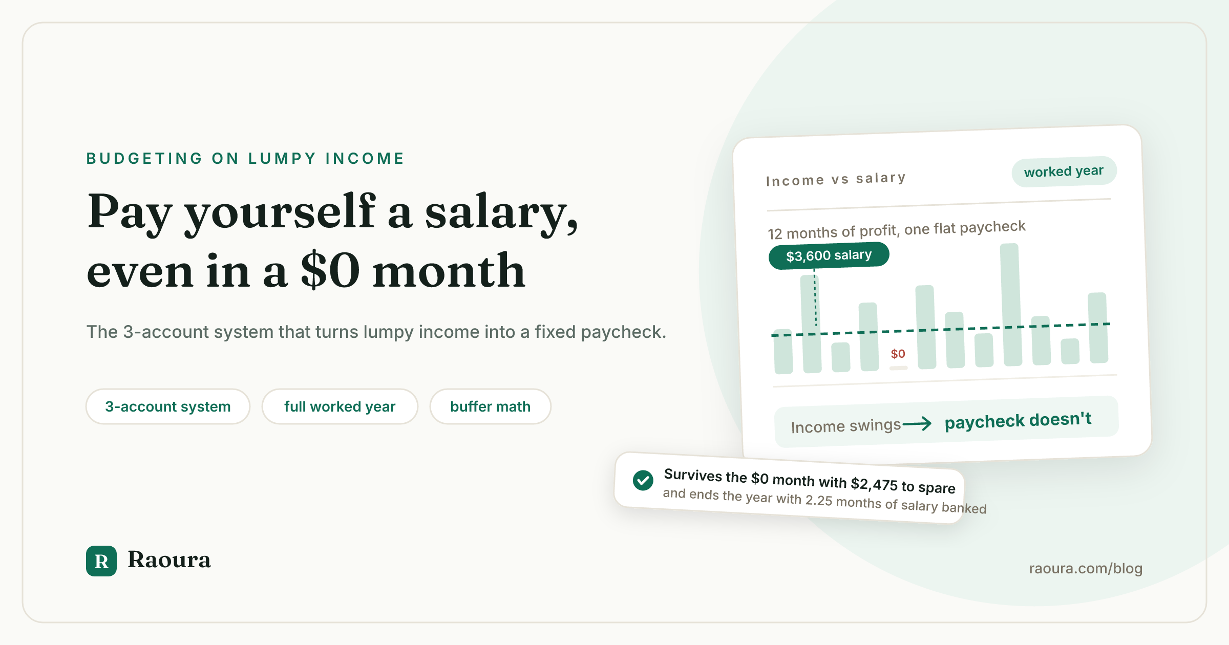 Budgeting on Lumpy Income: Pay Yourself a Salary
