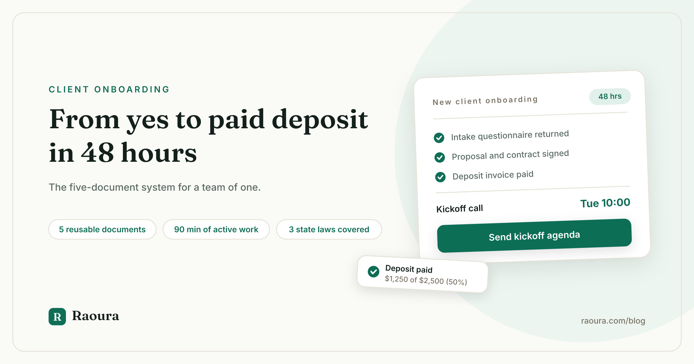 Client Onboarding for a Team of One