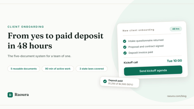 Client Onboarding for a Team of One