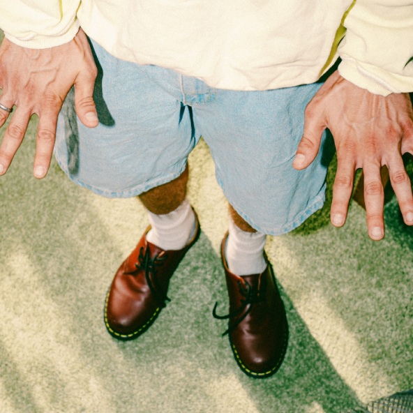 man wearing shorts