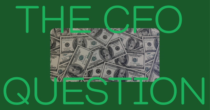 We finally answered the CFO question.