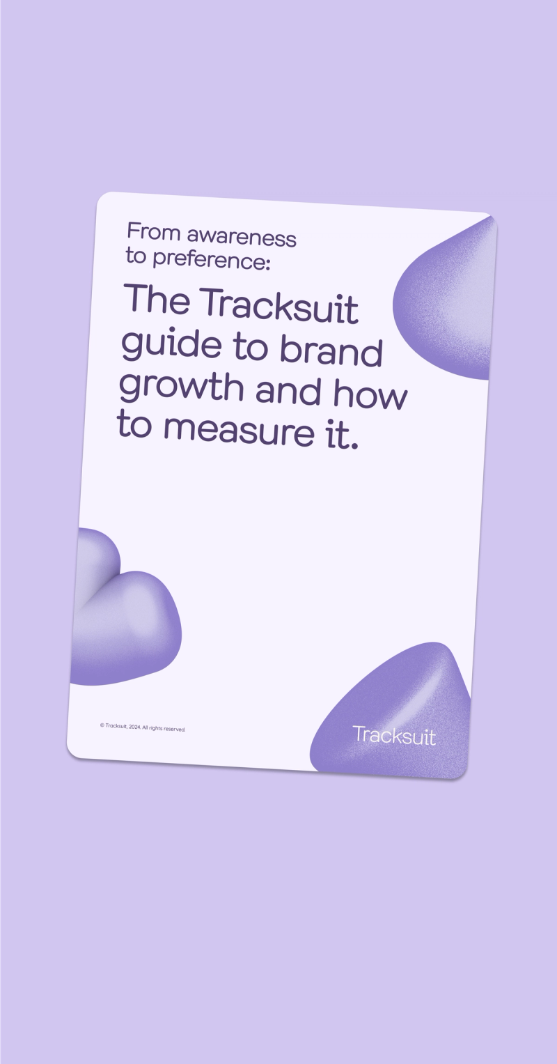 Cover image of the Tracksuit guide to brand growth