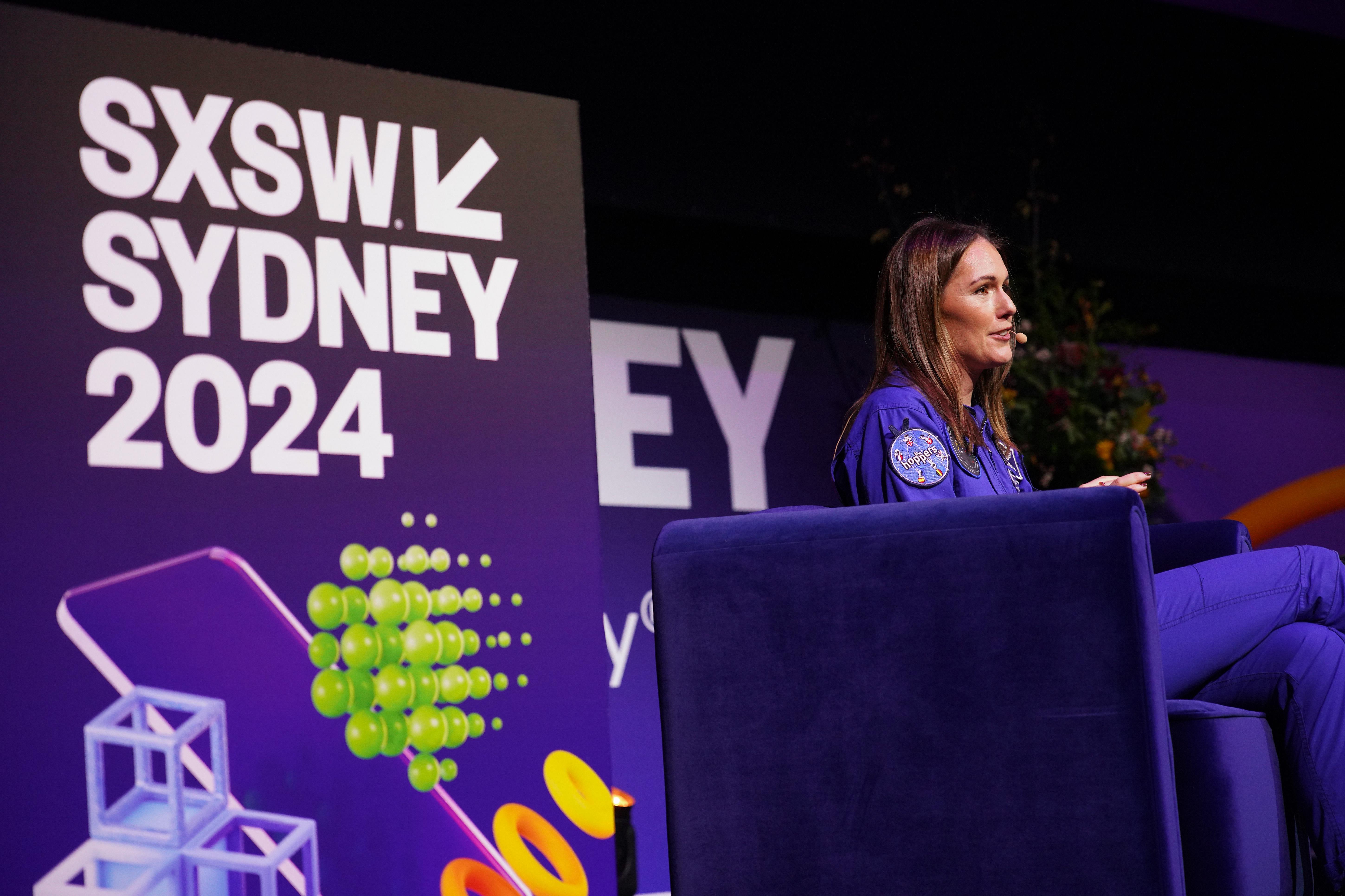 A woman speaks at the SXSW Sydney 2024 event.