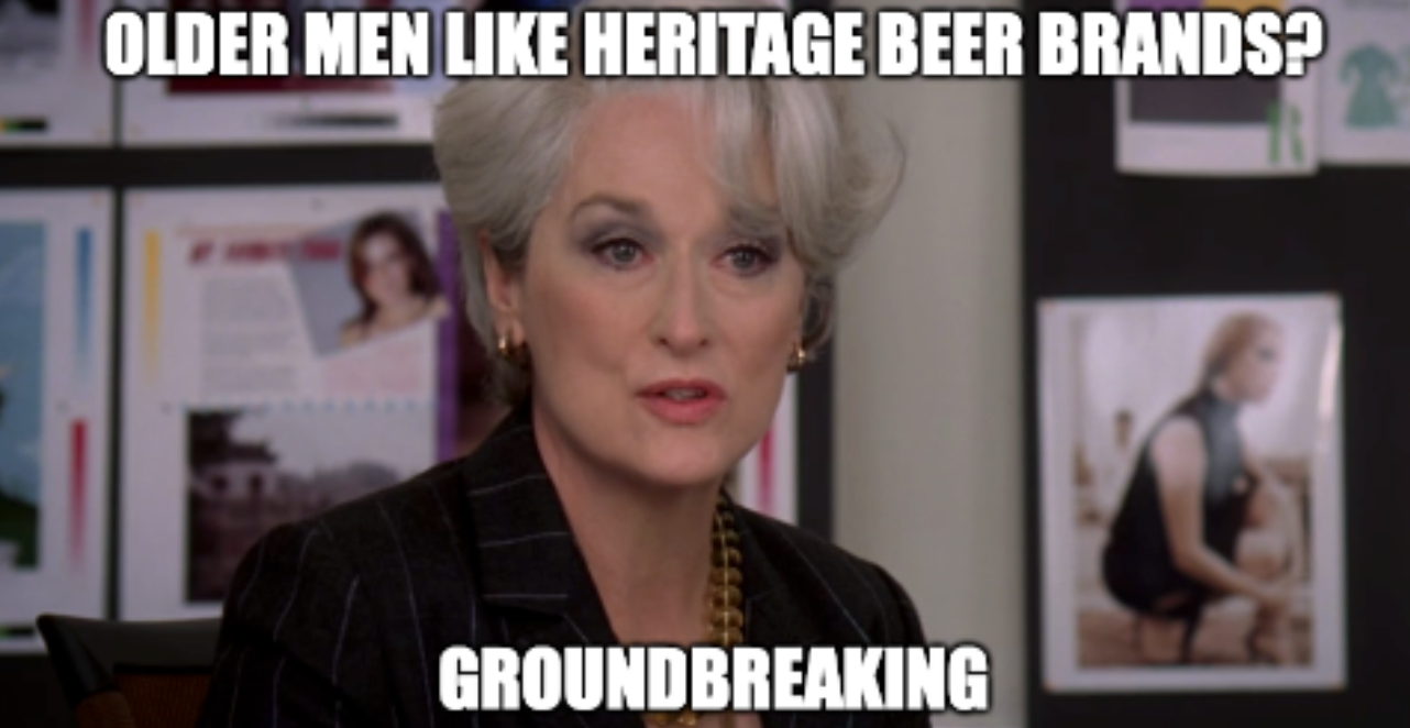 older men like heritage beer brands groundbreaking meme