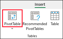 Screenshot of the recommended pivot tables menu in Excel, used for analyzing response data in Tracksuit's brand and category monitoring tool