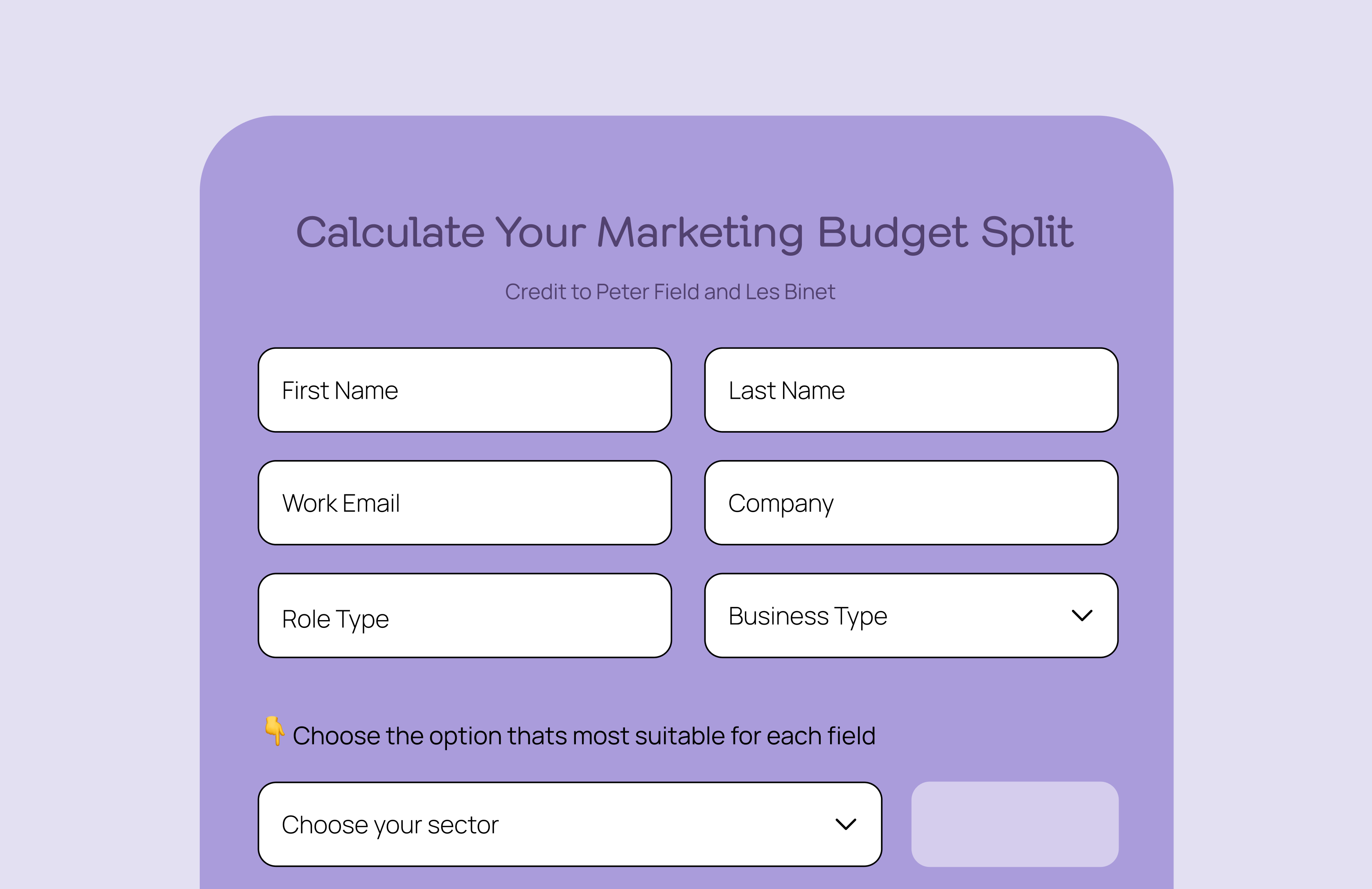 Brand Budget Calculator