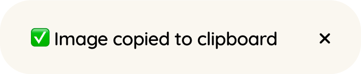 Green checkbox ticked, image copied to clipboard.